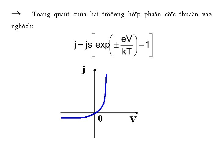  Toång quaùt cuûa hai tröôøng hôïp phaân cöïc thuaän vaø nghòch: j 0