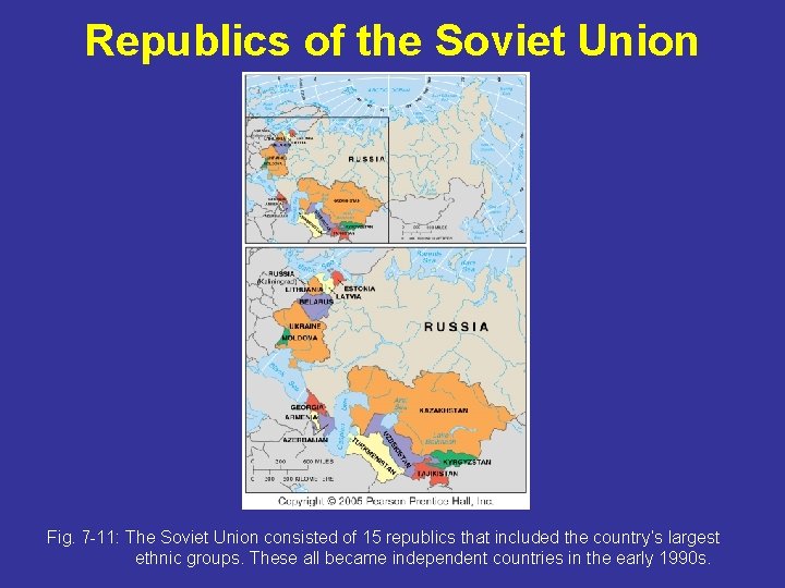 Republics of the Soviet Union Fig. 7 -11: The Soviet Union consisted of 15