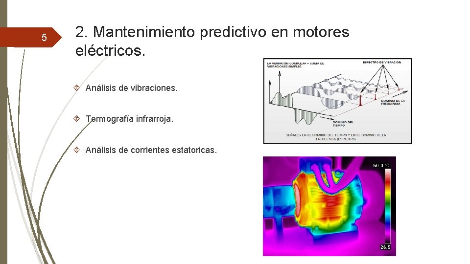 5 2. Mantenimiento predictivo en motores eléctricos. Análisis de vibraciones. Termografía infrarroja. Análisis de