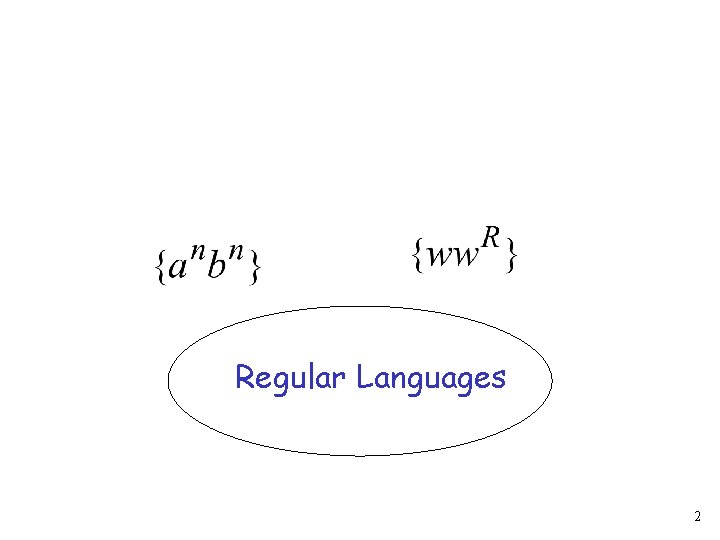 Regular Languages 2 