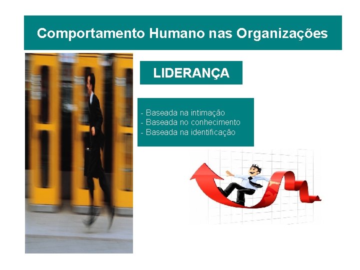 Comportamento Humano nas Organizações LIDERANÇA - Baseada na intimação - Baseada no conhecimento -