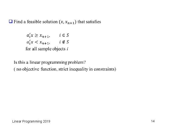 q Linear Programming 2019 14 