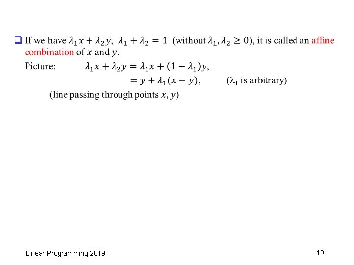 q Linear Programming 2019 19 