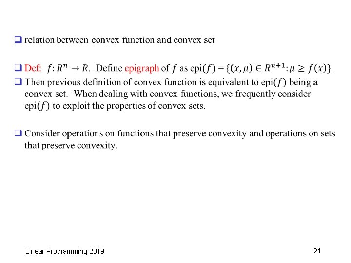 q Linear Programming 2019 21 