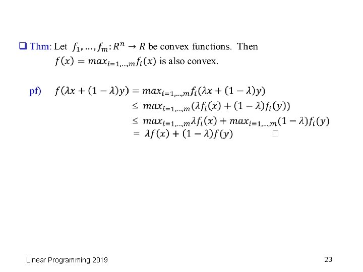 q Linear Programming 2019 23 