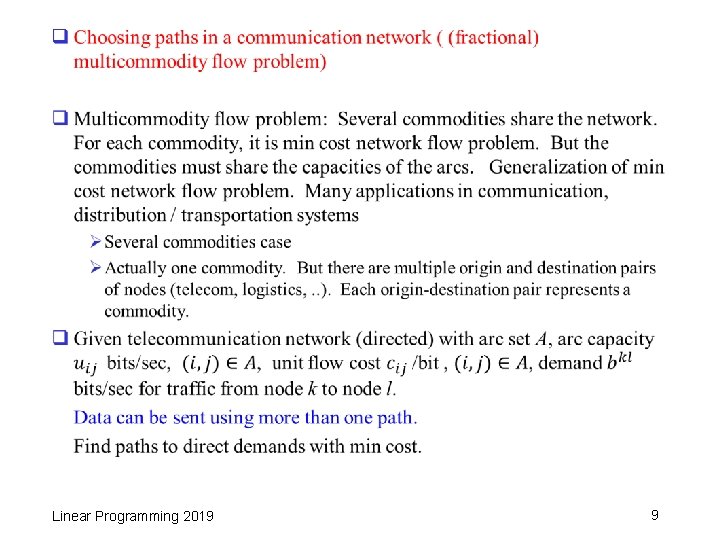 q Linear Programming 2019 9 