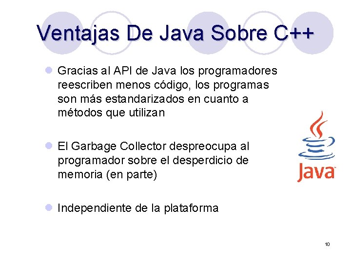 Ventajas De Java Sobre C++ l Gracias al API de Java los programadores reescriben