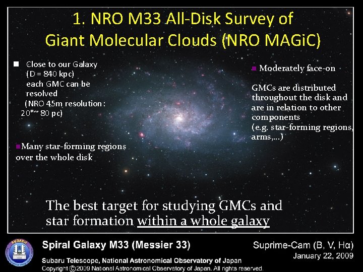 1. NRO M 33 All-Disk Survey of Giant Molecular Clouds (NRO MAGi. C) n