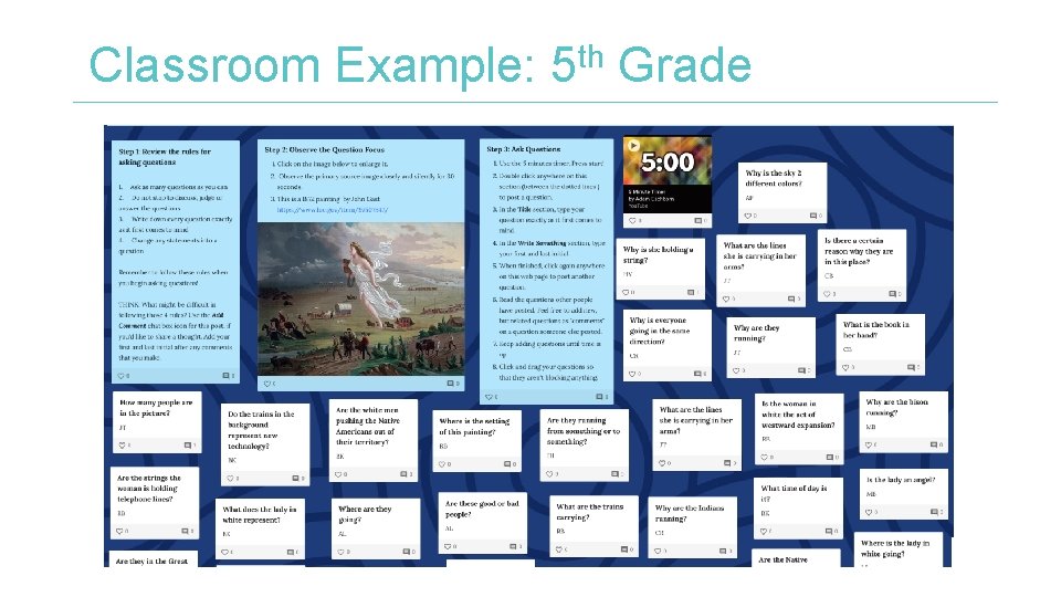 Classroom Example: 5 th Grade Classroom Example: 5 th Grade