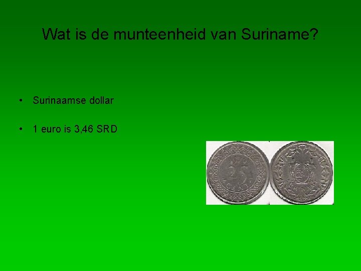 Wat is de munteenheid van Suriname? • Surinaamse dollar • 1 euro is 3,
