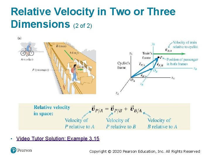 Relative Velocity in Two or Three Dimensions (2 of 2) • Video Tutor Solution: