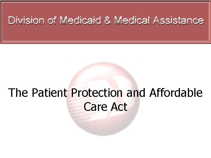 The Patient Protection and Affordable Care Act 1 