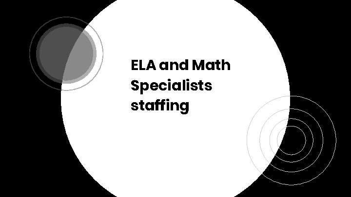 ELA and Math Specialists staffing 