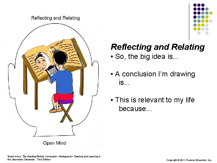 Reflecting and Relating • So, the big idea is. . . • A conclusion