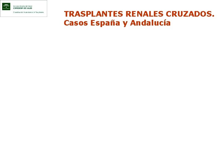 TRASPLANTES RENALES CRUZADOS. Casos España y Andalucía 