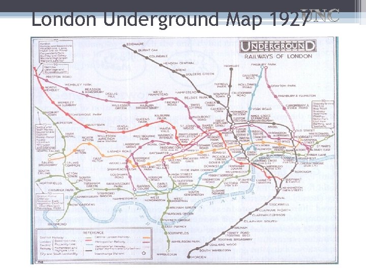 London Underground Map 1927 