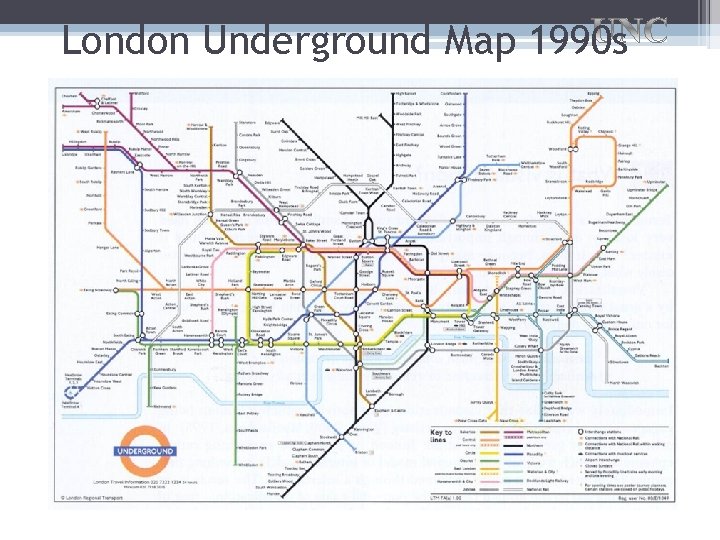 London Underground Map 1990 s 