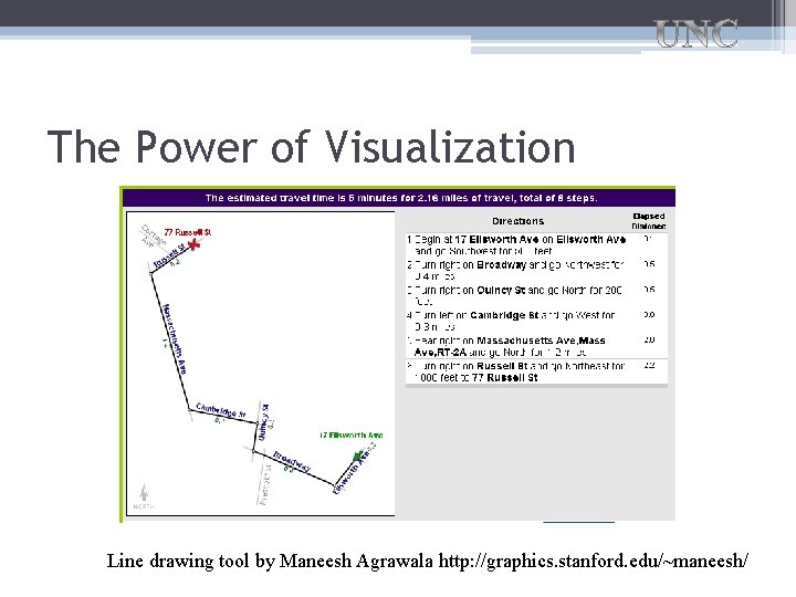 The Power of Visualization Line drawing tool by Maneesh Agrawala http: //graphics. stanford. edu/~maneesh/