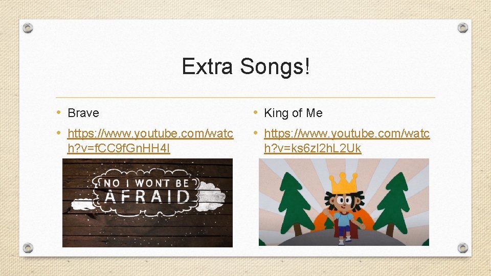 Extra Songs! • Brave • https: //www. youtube. com/watc h? v=f. CC 9 f.