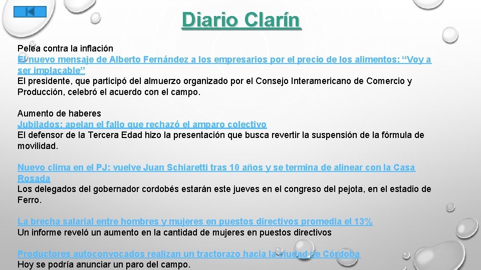 Diario Clarín Pelea contra la inflación El nuevo mensaje de Alberto Fernández a los