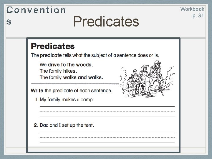 Predicates Workbook p. 31 