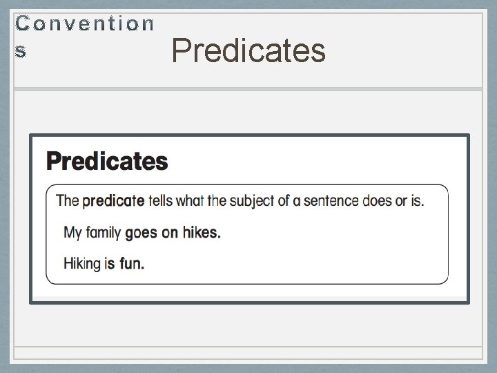 Predicates 