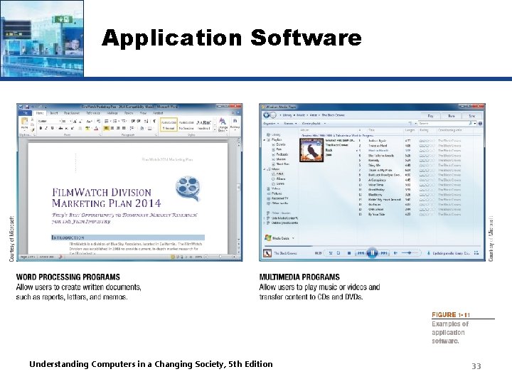 Application Software Understanding Computers in a Changing Society, 5 th Edition 33 