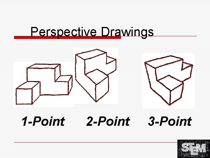 Perspective Drawings 1 -Point 2 -Point 3 -Point 