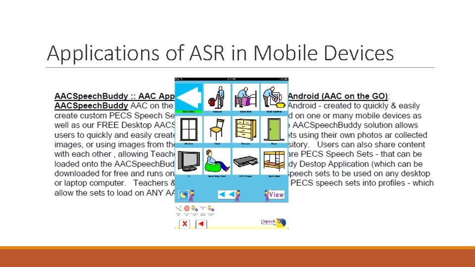 Applications of ASR in Mobile Devices 