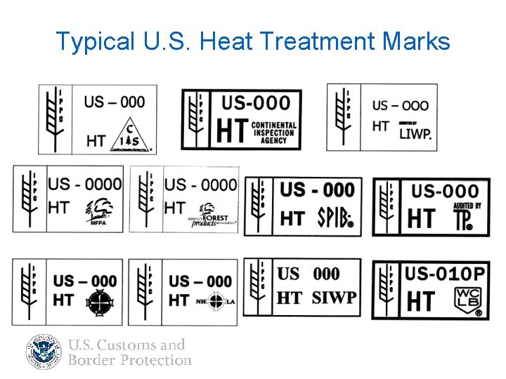 Typical U. S. Heat Treatment Marks 8 