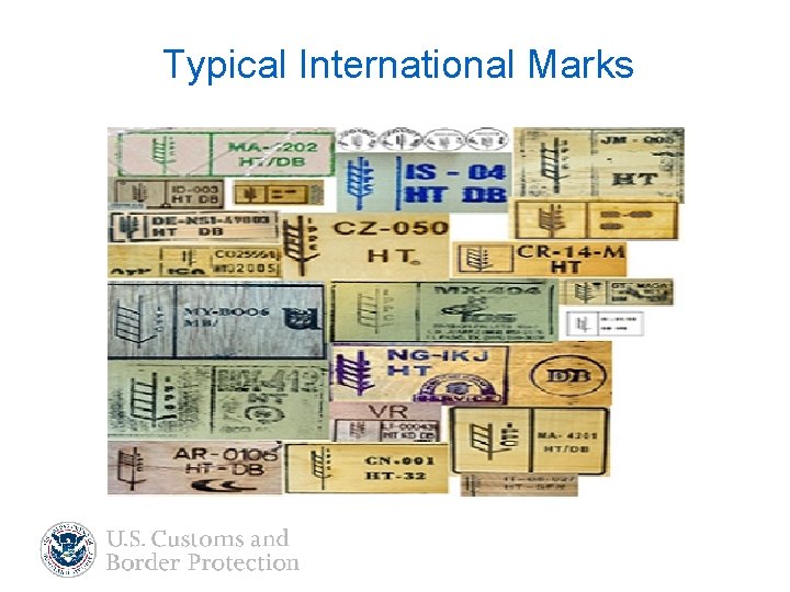 Typical International Marks 9 