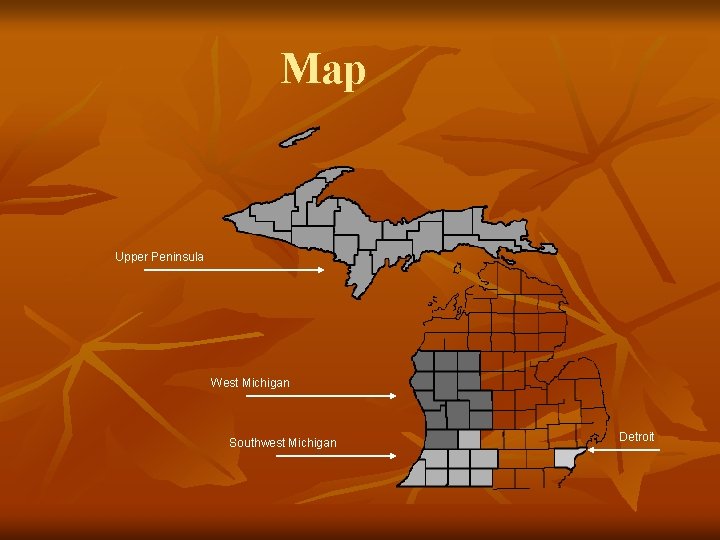 Map Upper Peninsula West Michigan Southwest Michigan Detroit 