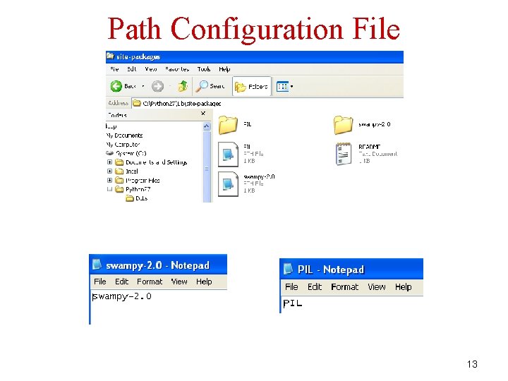 Path Configuration File 13 