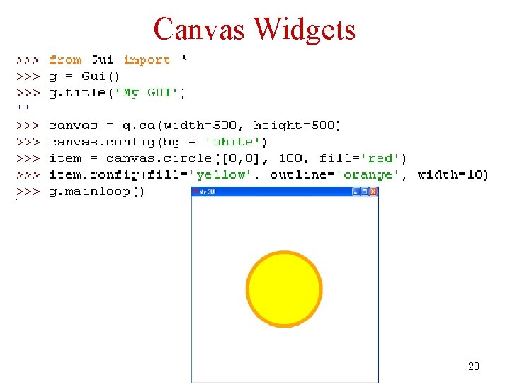 Canvas Widgets 20 