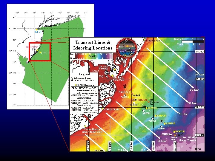 Transect Lines & Mooring Locations Transect Lines & Mooring Locations