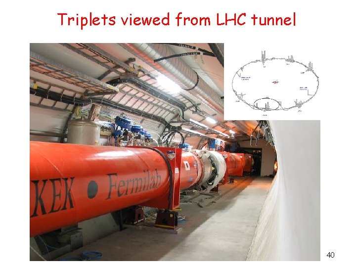 Triplets viewed from LHC tunnel 40 