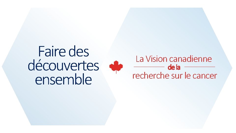 Faire des découvertes ensemble La Vision canadienne de la recherche sur le cancer 