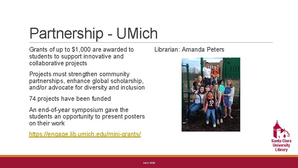 Partnership - UMich Grants of up to $1, 000 are awarded to students to