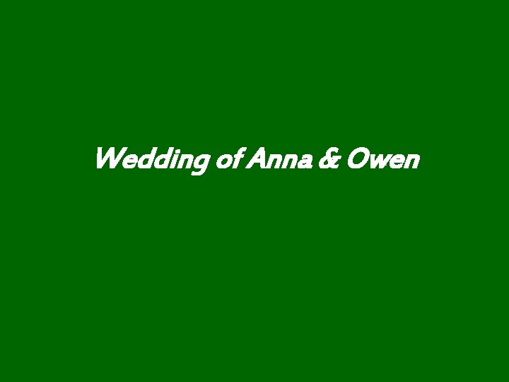 Wedding of Anna & Owen 