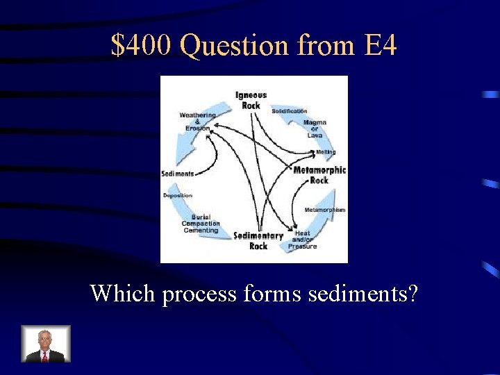 $400 Question from E 4 Which process forms sediments? 