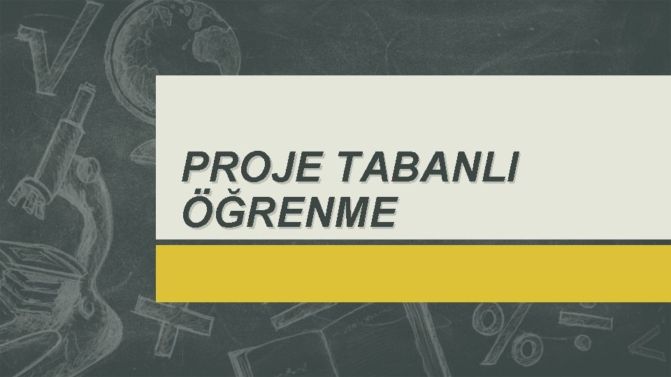 PROJE TABANLI ÖĞRENME 