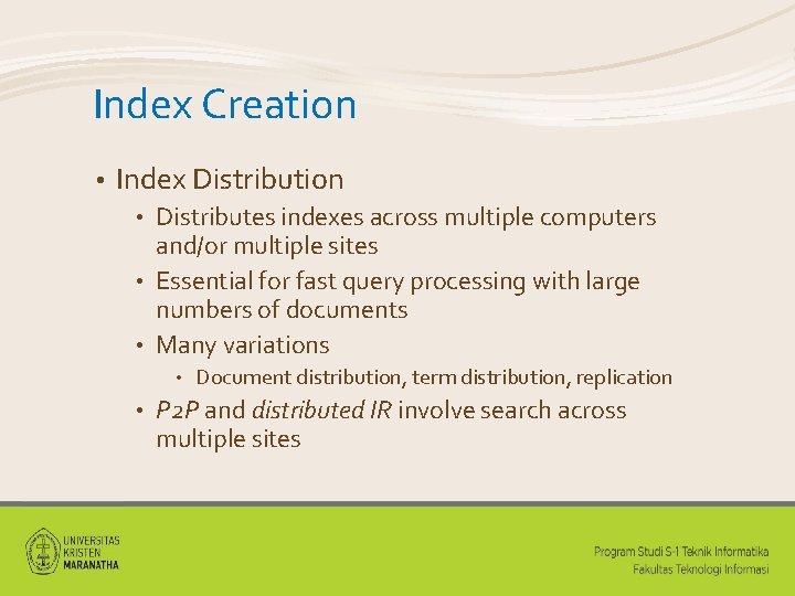 Traditional Computer Index Chapter 2 How does it work Search Engines