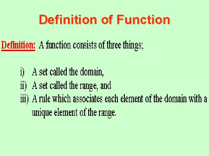 Definition of Function 