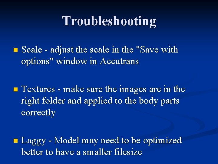 Troubleshooting n Scale - adjust the scale in the "Save with options" window in