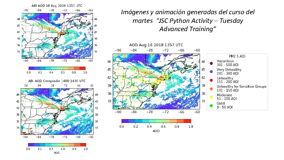 Imágenes y animación generadas del curso del martes “JSC Python Activity – Tuesday Advanced