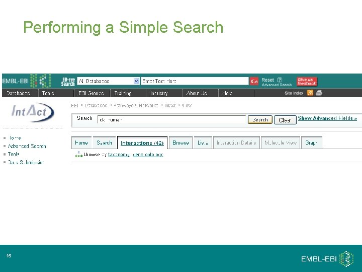 Performing a Simple Search 15 