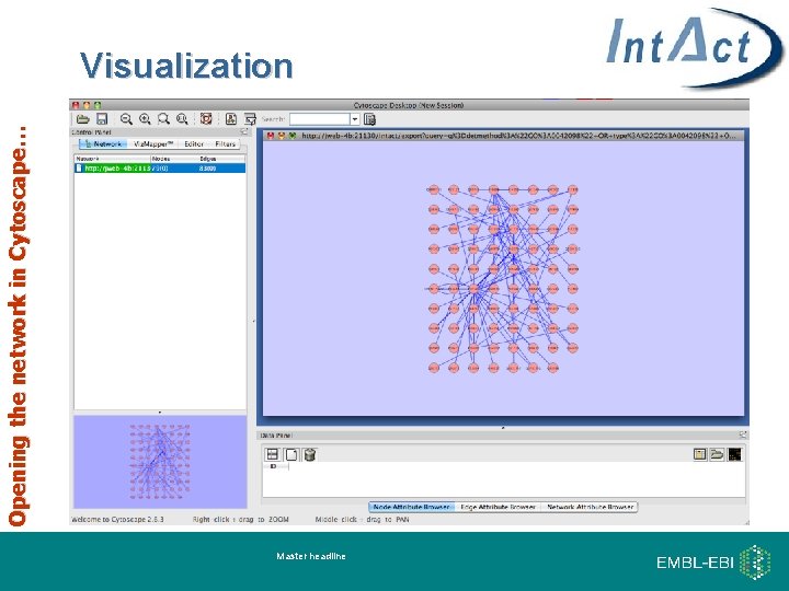 Opening the network in Cytoscape… Visualization Master headline 