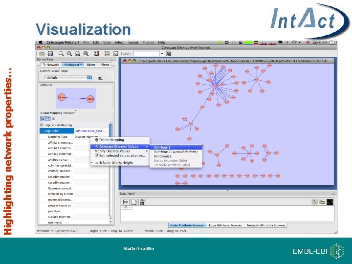 Highlighting network properties… Visualization Master headline 