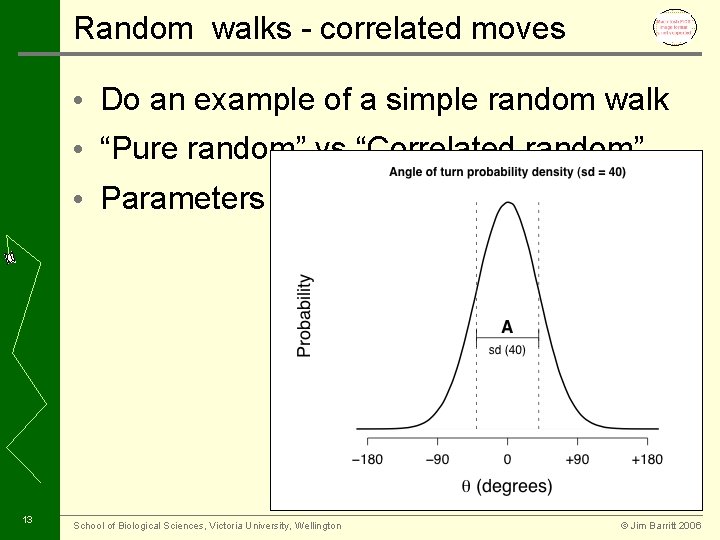 Random walks - correlated moves • Do an example of a simple random walk