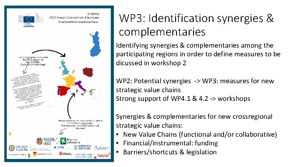 WP 3: Identification synergies & complementaries Identifying synergies & complementaries among the participating regions